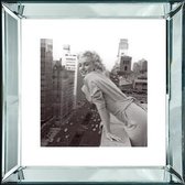 50 x 50 cm - Spiegellijst met prent - Marilyn Monroe - prent achter glas