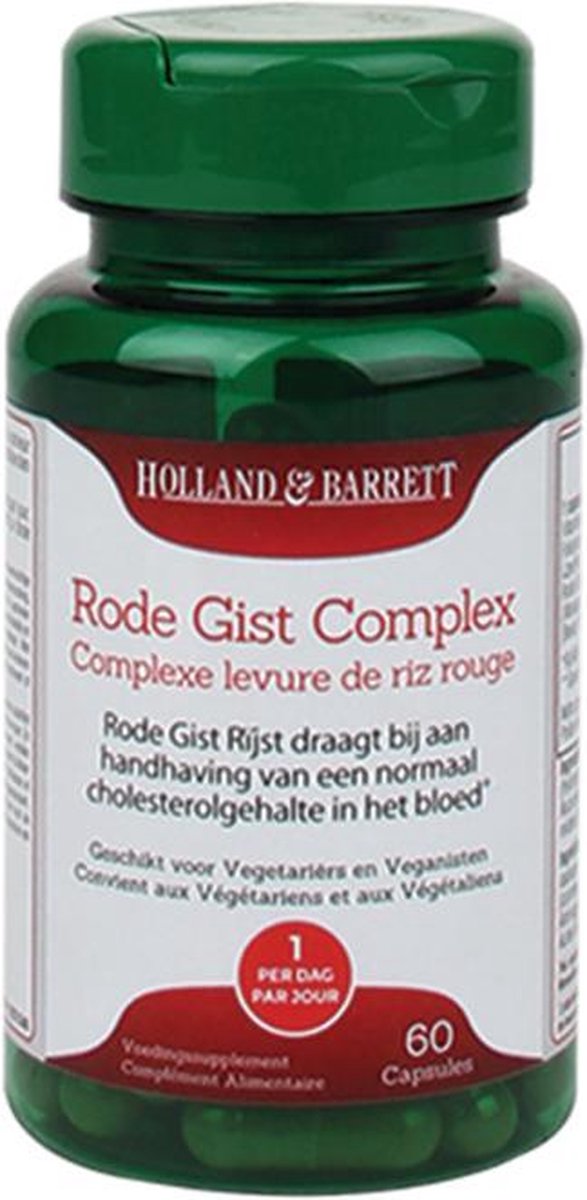 Holland & Barrett - Rode Gist Complex - 60 Capsules - Supplementen | bol.com