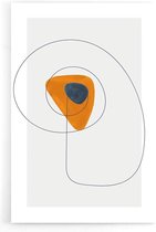 Walljar - Orange Triangle - Muurdecoratie - Poster.