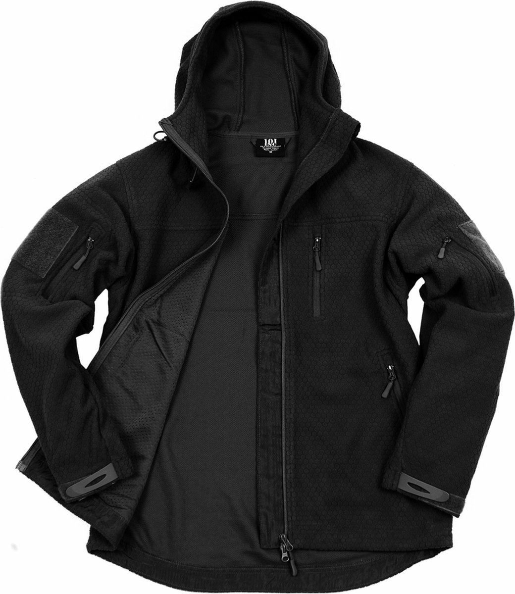 101 INC Hexagon fleece vest Zwart