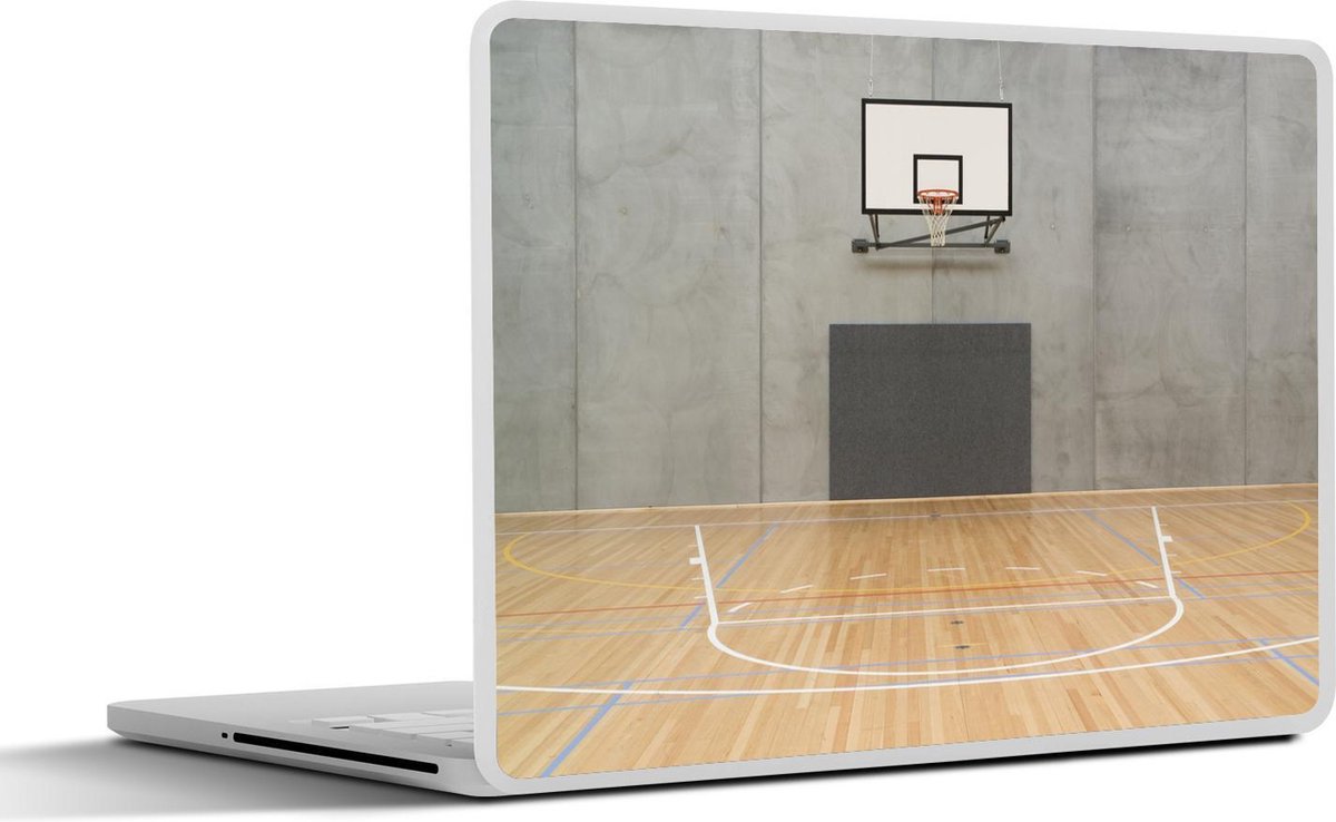Laptop sticker - 17.3 inch - Een leeg overdekt basketbalveld - 40x30cm - Laptopstickers - Laptop skin - Cover