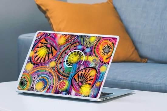 Autocollant pour ordinateur portable - 15,6 pouces - Formes - Art - Motifs - Psychédélique - 36 x 27,5 cm - Autocollants pour ordinateur portable - Skin pour ordinateur portable - Housse