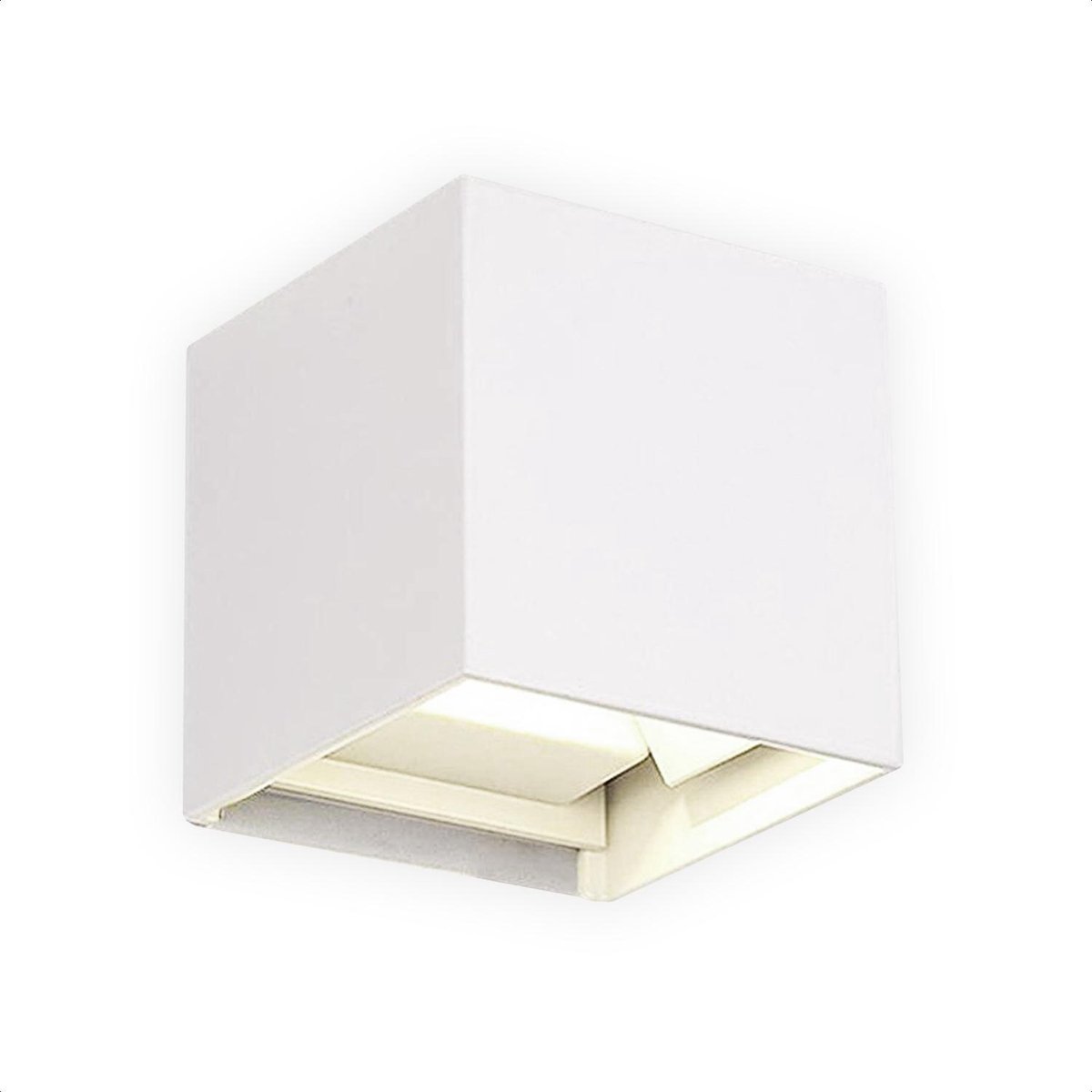 SensaHome Cube - Moderne LED Wandlamp voor Buiten en Binnen - Design Buitenverlichting - IP65 Waterdicht - Koud Wit (4500K) - Wit