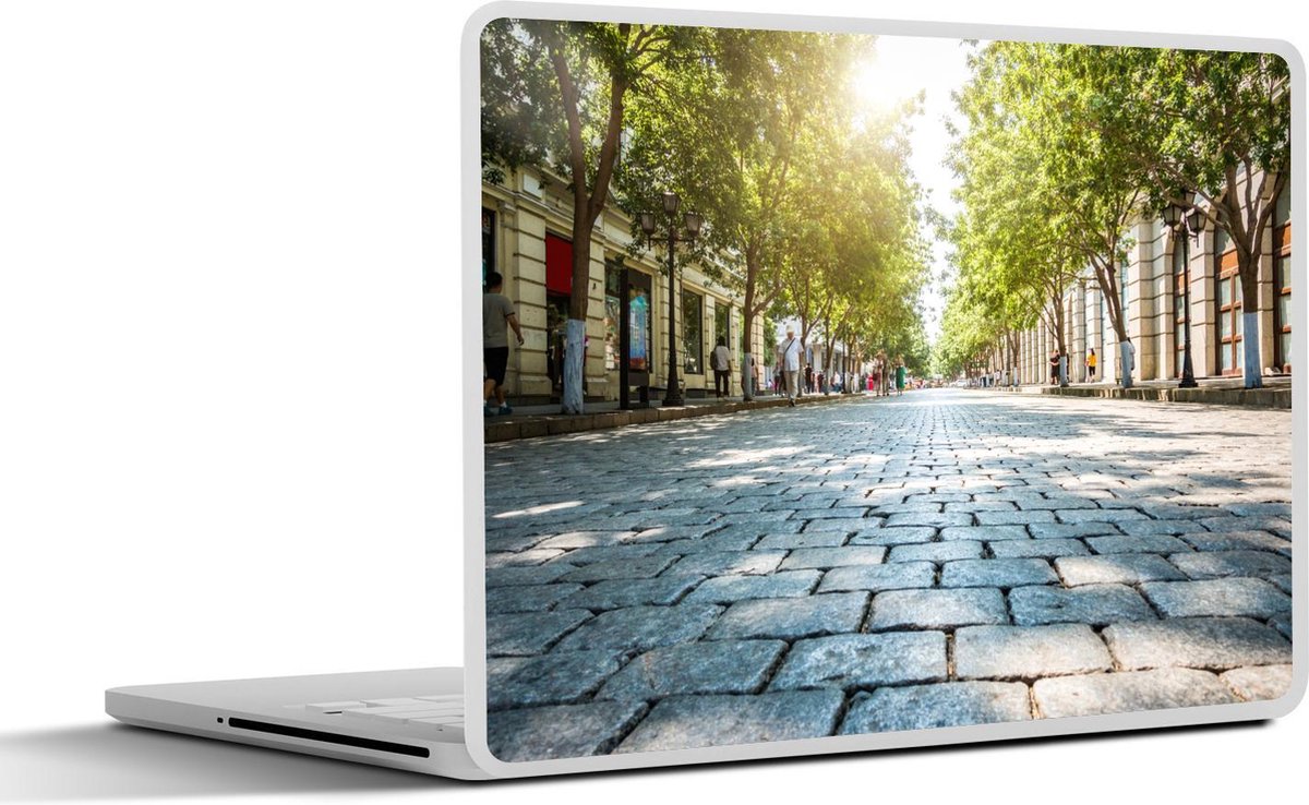 Afbeelding van product SleevesAndCases  Laptop sticker - 10.1 inch - Kleurrijke straat in de Chinese stad Harbin