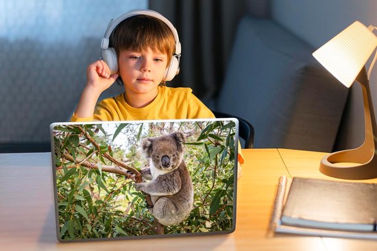 Laptop sticker - 10.1 inch - Koala - Bladeren - Takken - Kinderen - Jongens - Meiden - 25x18cm - Laptopstickers - Laptop skin - Cover