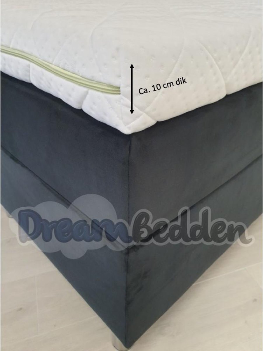 Bamboo Topper Premium 160x210 ca. 10cm dik Hybride schuim Medium/Stevig wit