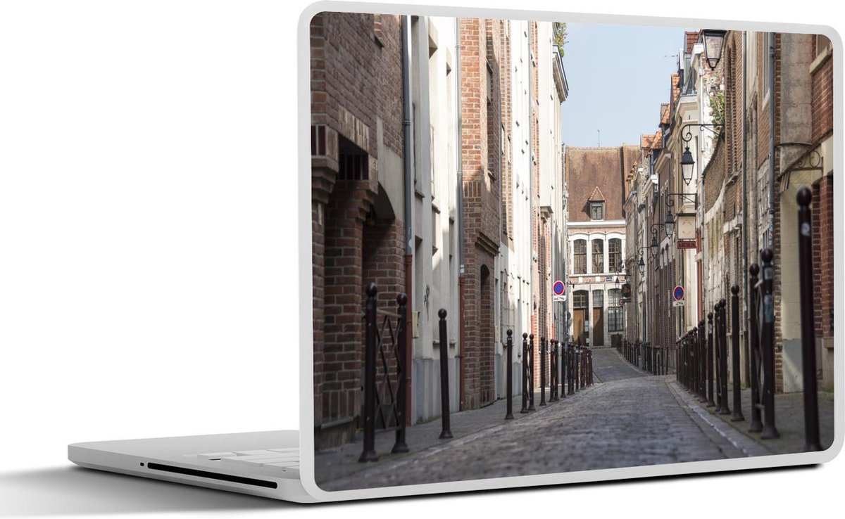 Laptop sticker - 11.6 inch - Historische straten in de Franse stad Rijsel