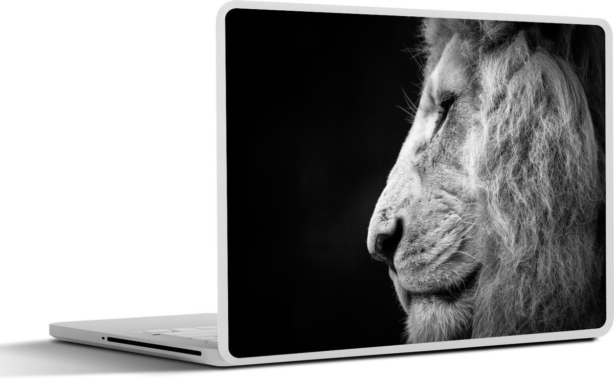 Laptop sticker - 12.3 inch - Profiel - Leeuw - Portret - 30x22cm - Laptopstickers - Laptop skin - Cover