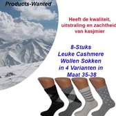 8-Pack Echte Cashmere Wollen Sokken in 4 Varianten | Maat 35-38