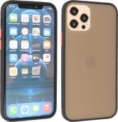 Hoesje Geschikt voor de iPhone 12 & iPhone 12 Pro - Hard Case Backcover Telefoonhoesje - Zwart