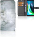 Flip case Motorola Moto G9 Play | E7 Plus Smartphone Hoesje Painting Grey