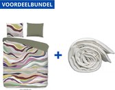 Luxe Zachte Dekbedovertrek Eenpersoons - 140x200/220cm - Inclusief 1 Kussensloop - 100% Versterkt Katoen - Explode + Wasbaar Microfiber Dekbed - 140x220cm - Wit