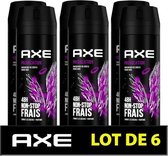 AXE Deodorant Mannen Bodyspray Provocation - 48h Non-stop Frisheid - Antibacterieel - Partij van 6 x 200 ml - 1,2 L