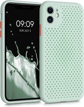 kwmobile Hoesje voor Apple iPhone 11 - Telefoonhoesje in mintgroen - Siliconen case met hitteafvoer