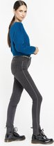 LOLALIZA Skinny jeans met lurexband - Donker Grijs - Maat 40