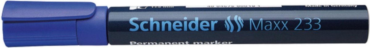 marker Schneider Maxx 233 permanent beitelpunt blauw S-123303