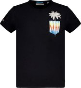 DEELUXE T-shirt met palmprint PALMY Black