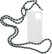 Shop4 - iPhone 13 mini Hoesje - Zachte Back Case TPU Siliconen met Koord Camouflage Groen