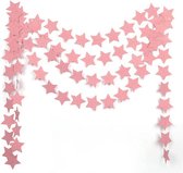 Sterren Slinger Rose Goud Sterretjes Roze Feestversiering Verjaardag Decoratie Ster Rose Gouden Versiering - 4 Meter