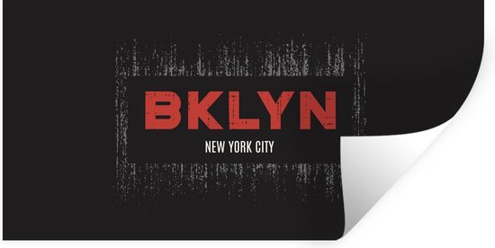Muurstickers - Sticker Folie - New York - Brooklyn - City - 80x40 cm - Plakfolie - Muurstickers Kinderkamer - Zelfklevend Behang - Zelfklevend behangpapier - Stickerfolie