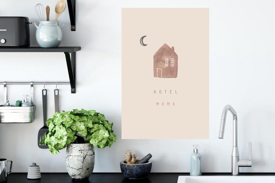 Stickers Stickers muraux - Cadeau fête des mères - Hotel mama - Home - 40x60 cm - Film adhésif