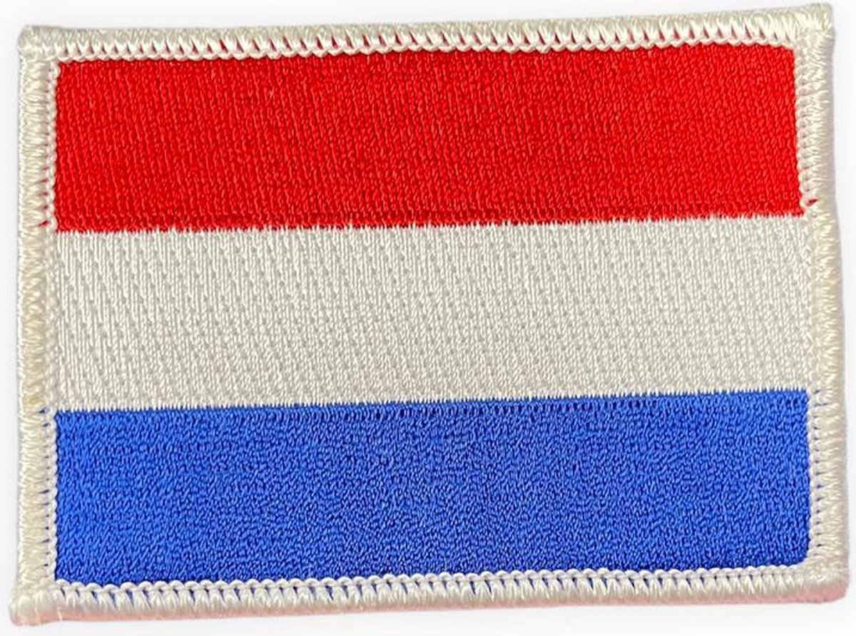 Geborduurde vlag Nederland (embleem 8x6 cm)