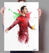 Voetbal Wereldster Print Poster Wall Art Kunst Canvas Printing Op Papier Living Decoratie Multi-color 20X30cm