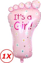Hourra une fille ! Décoration Bébé Shower Naissance Sexe Reveal Décoration Ballons Hélium Rose – Taille XL 80 Cm