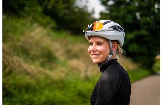 Trivio - Fietsbril Noa Wit Revo Rood met Extra Transparante Lens van Trivio — afbeelding 3