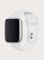Wit Siliconen Apple Watch Bandje - Wit - 38/40/41mm - Series 1 2 3 4 5 6 7 SE - Geschikt voor Apple Watch