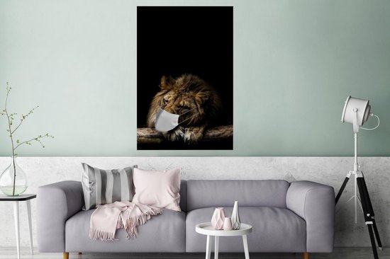 Affiche Bouche bouche - Lion - Animaux - 80x120 cm