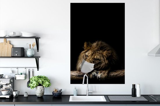 Affiche Bouche bouche - Lion - Animaux - 80x120 cm
