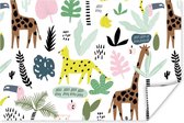 Poster Jungle - Patronen - Dieren - 120x80 cm