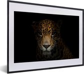 Fotolijst incl. Poster - Panter - Zwart - Nacht - 40x30 cm - Posterlijst