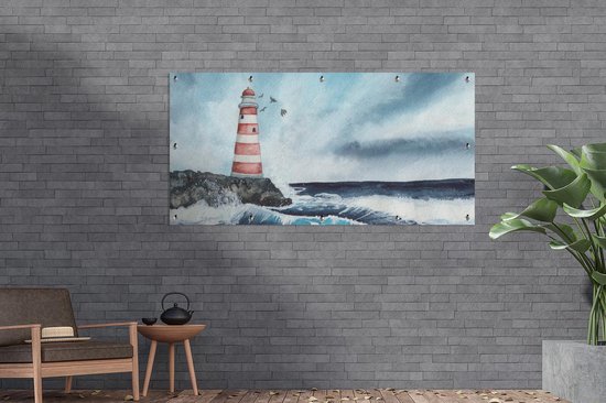 Décoration murale' extérieur Phare - Mer - Golf - 160x80 cm