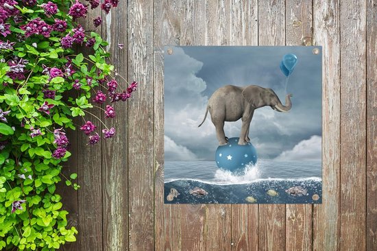 Tissu de jardin Éléphant - Ballons - Pêche - Mer - 100x100 cm