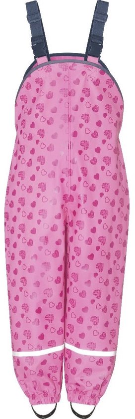 Playshoes - Regentuinbroek voor kinderen - Hartendief - Roze - maat 98cm