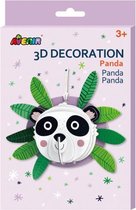 knutselset 3D panda junior karton wit/zwart 5-delig