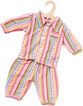 Pyjama gestreept voor pop van 28-35 cm