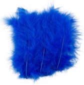 kalkoenveren 5-12 cm blauw 15 stuks