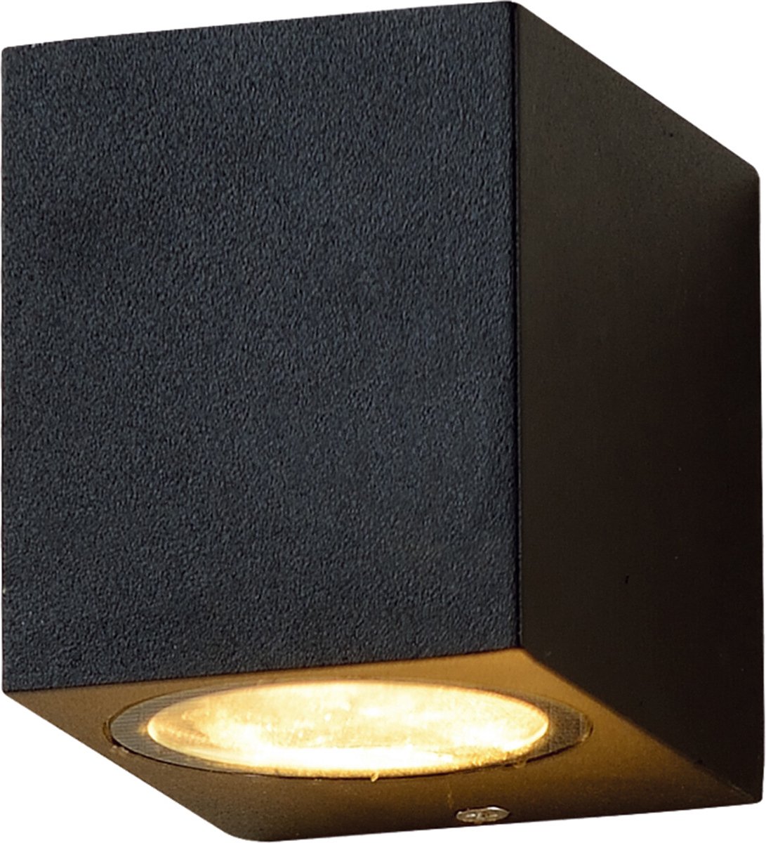 LED Tuinverlichting - Buitenlamp - Exotro Hoptron - GU10 Fitting - Vierkant - Mat Zwart - Aluminium