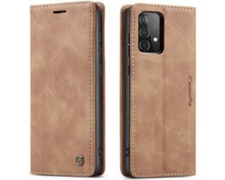 CaseMe Book Case - Geschikt voor Samsung Galaxy A52 / A52s Hoesje - Bruin