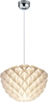 LED Hanglamp - Hangverlichting - Torna Talia - E27 Fitting - Rond - Mat Wit - Kunststof