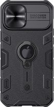 Nillkin Armor CamShield Back Cover - Geschikt voor iPhone 12 Pro Max Hoesje - Zwart