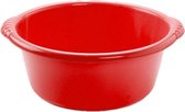 Kunststof teiltje/afwasbak rond 10 liter rood - Afmetingen 40 x 38 x 15 cm - Huishouden