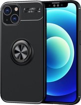 Apple iPhone 13 Hoesje met Magnetische Ring Kickstand Zwart
