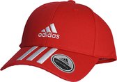 adidas Baseball 3-Stripes Twill Cap GM6269, Unisex, Rood, Pet, maat: OSFM