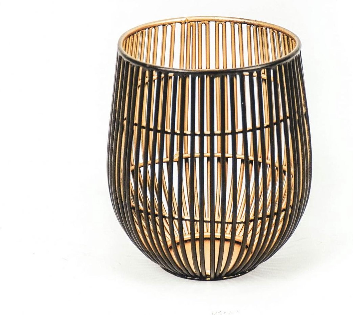 Housevitamin Waxinehouder- Zwart/Goud - 12x12x13cm