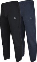 2-Pack Donnay Joggingbroek met boord - Sportbroek - Heren - Maat 3XL - Black/Navy