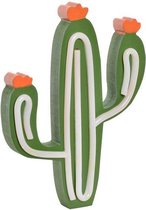 Verlichting DKD Home Decor Cactus Hout LED Licht (19 x 3 x 26 cm)